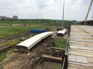 Thursday, May 7, 2015: Assembly of Arch Segments WA8/WA9/WA10 (Near) and WA6/WA7 (Far)