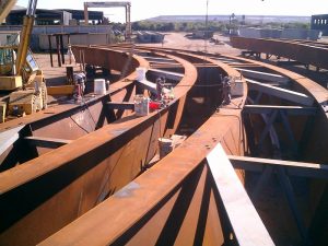 Fabricating the Louisville Ky Pedestrian Platform and Ramp